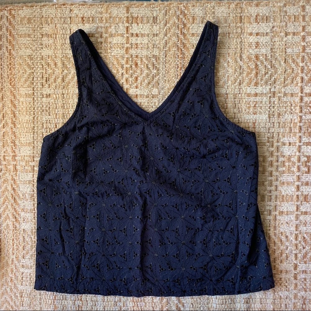 A New Day embroidered navy tank